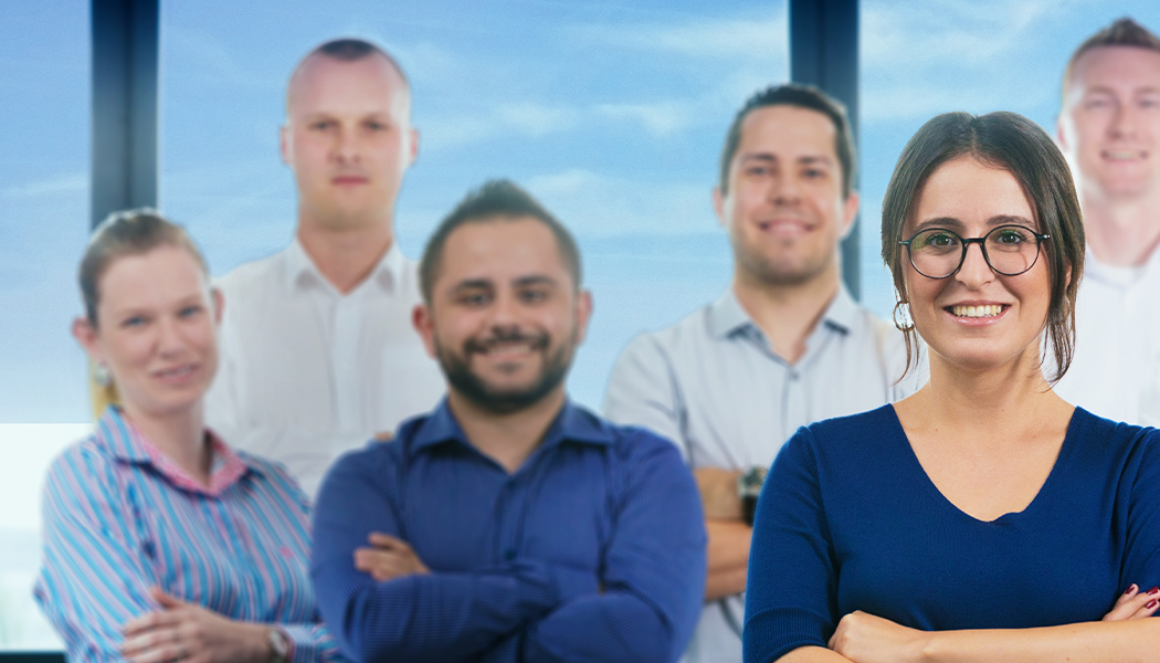 A group of young male and female talents, working for Maxion.