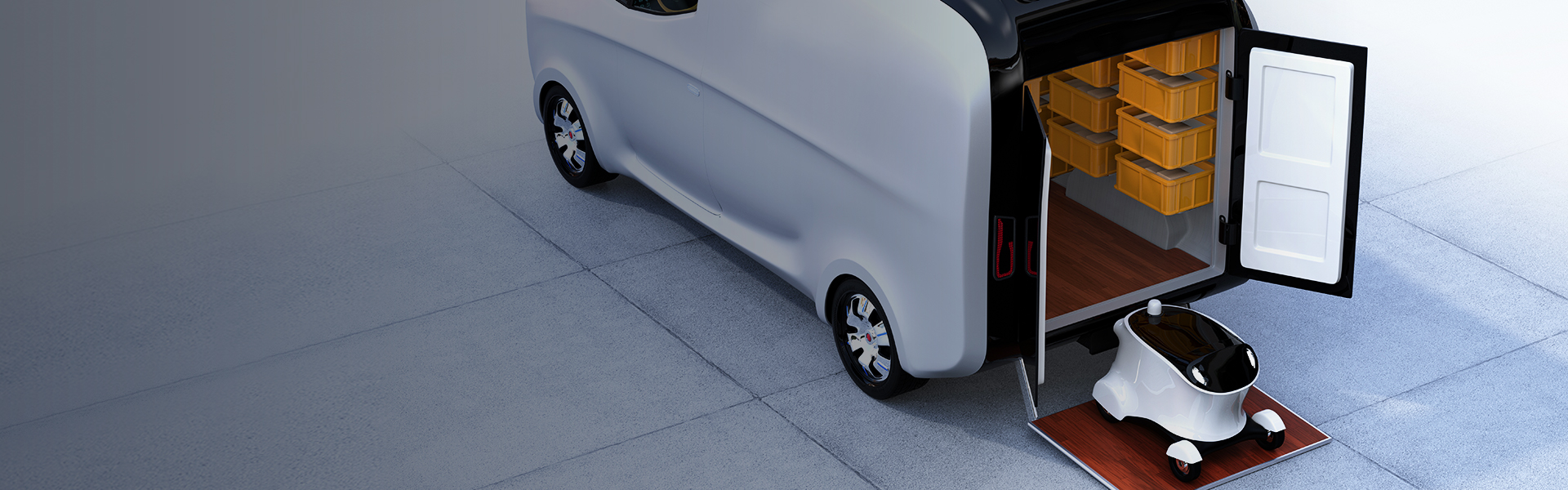 Concept Image of the last mile delivery.