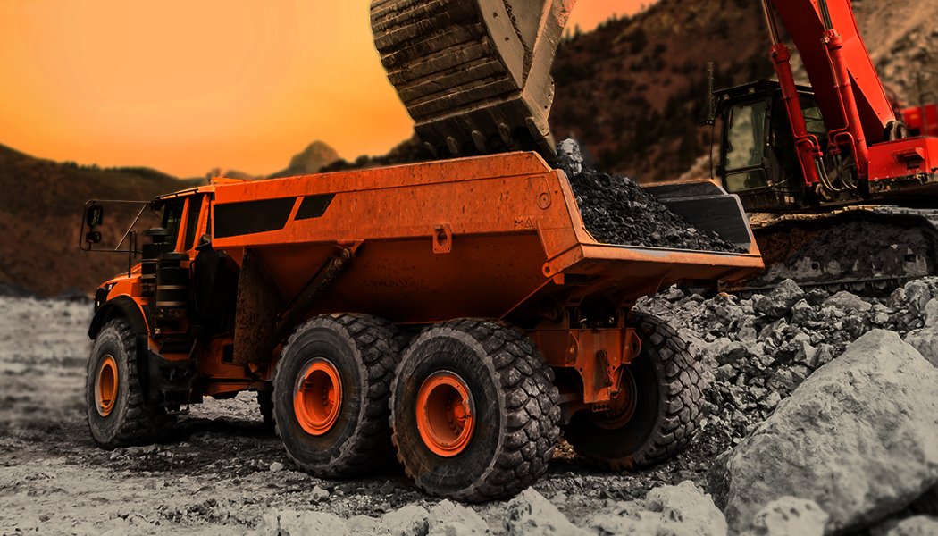 A Mining Vehicle at work: Equipped with Specialty Wheels for Minig Vehicles by Maxion Wheels.