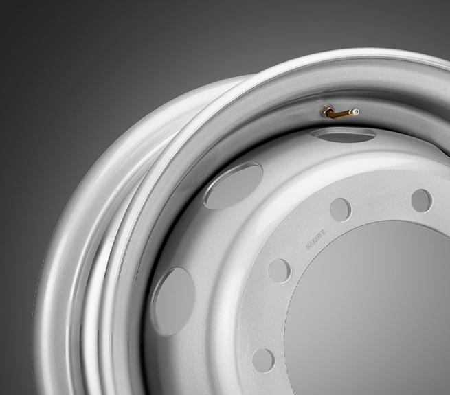 Image of a steel wheel by Maxion Wheels. Gen24 commercial vehical steel wheel - weight raduction at its best..